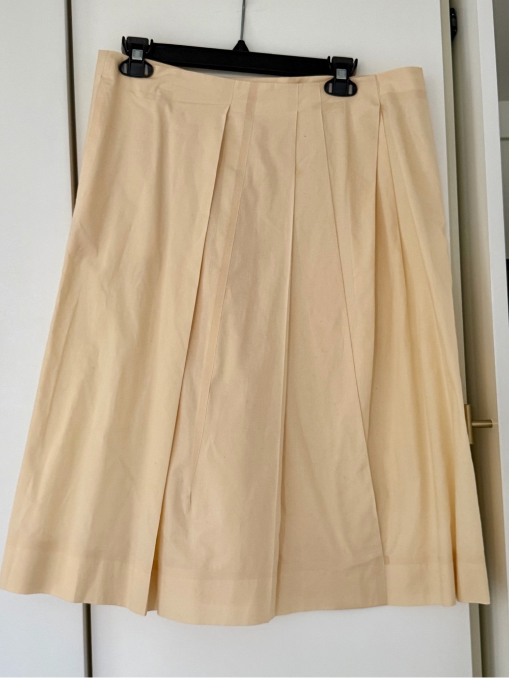 Vintage Marni Cream A-Line Pleated Skirt